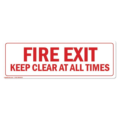 Fire Exit 18in Non-Slip Floor Marker, 12PK